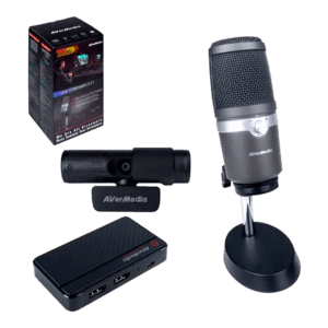 Streaming Avermedia  Bo311  Kit Cámara Web Fhd + Micrófono + Capturadora De Video