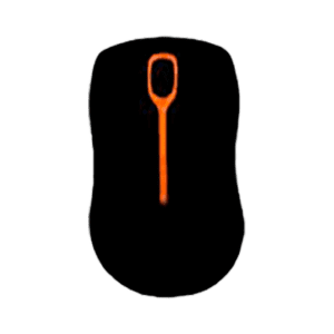 Mouse Omega 27Pa43Bo Negro/Naranja Cableado Usb 3.200 Dpi