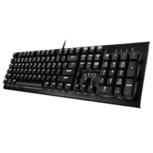Teclado Azio Mk-Hue-Bk  Negro Mecánico Led Blanca  Switch Outemu Marron
