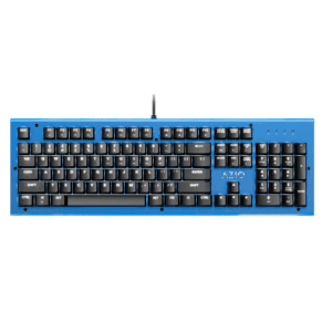Teclado Azio Mk-Hue-Bu  Azul Mecánico Led Blanca  Switch Outemu Marron