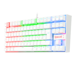 Teclado Redragon K552W Kumara Rgb Blanco Mecánico Español Switch Azul