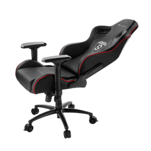 Silla Sharkoon Skiller Sgs4 De Acero Y Cuero Sintetico, Negro/Rojo