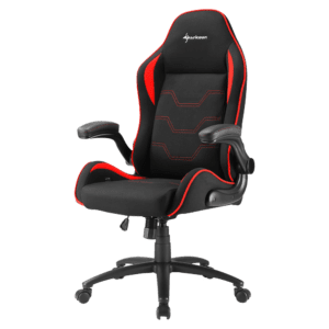 Silla Sharkoon Elbrus 1 Cubierta De Tela, Negro/Rojo