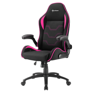 Silla Sharkoon Elbrus 1 Cubierta De Tela, Negro/Rosado