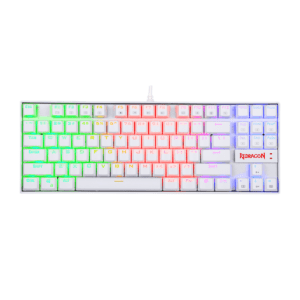 Teclado Redragon K552W Kumara Rgb Blanco Mecánico Español Switch Rojo