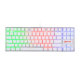 Teclado Redragon K552W Kumara Rgb Blanco Mecánico Español Switch Rojo