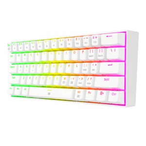 Teclado Redragon K630W Dragonborn Blanco Rgb Mecánico Switch Marrón