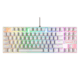 Teclado Redragon K552W Kumara Blanco Mecánico Arcoiris Español Switch Rojo