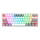 Teclado Redragon K616 Fizz Pro Blanco/Gris Rgb Mecánico  Inalámbrico Ingles Switch Rojo