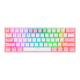 Teclado Redragon K616 Fizz Pro Rgb Blanco/Rosa Mecánico  Inalámbrico Ingles  Switch Rojo