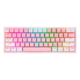 Teclado Redragon K616 Fizz Pro Rgb  Rosa/Blanco Mecánico Inalámbrico Ingles Switch Rojo