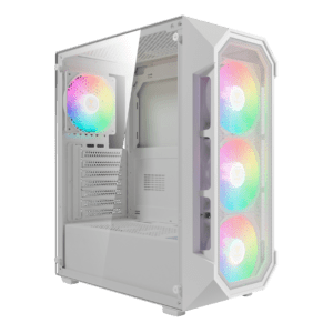 CASE GAMDIAS AURA GC1 Elite WH ARGB MID Tower, ATX.