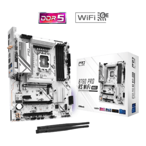 TARJETA MADRE INTEL ASROCK B760 PRO RS WIFI WHITE  DDR5 7200Mhz