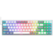 TECLADO REDRAGON K628WG-RGB Pollux RGB, Red Switch, Blanco y Gris 75%