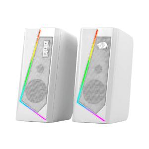 PARLANTE REDRAGON GS520W Anvil White estéreo 2.0 RGB. 3,5mm Aux