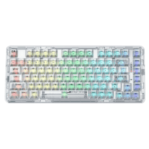 TECLADO REDRAGON K649CT ELF PRO RGB Transparente, Switch Custom, Wireless BT, Dongle,78%