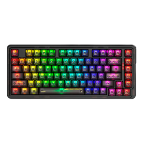 TECLADO REDRAGON K649CT ELF PRO RGB Black, Switch Custom, Wireless BT, Dongle,78%