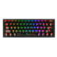 TECLADO REDRAGON K617CTB-RGB Fizz RGB Black, Bluetooth Dongle USB, 60%