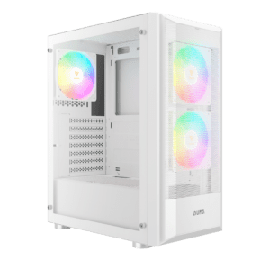 CASE GAMDIAS AURA GC6 ELITE ARGB WH ATX, Micro-ATX, ITX  ARGB